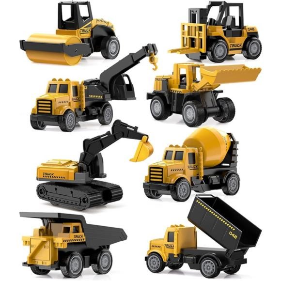 Alloy Small Construction Cars Vehicles, Die Cast Mini Construction Truck Toys - Picture 1 of 5
